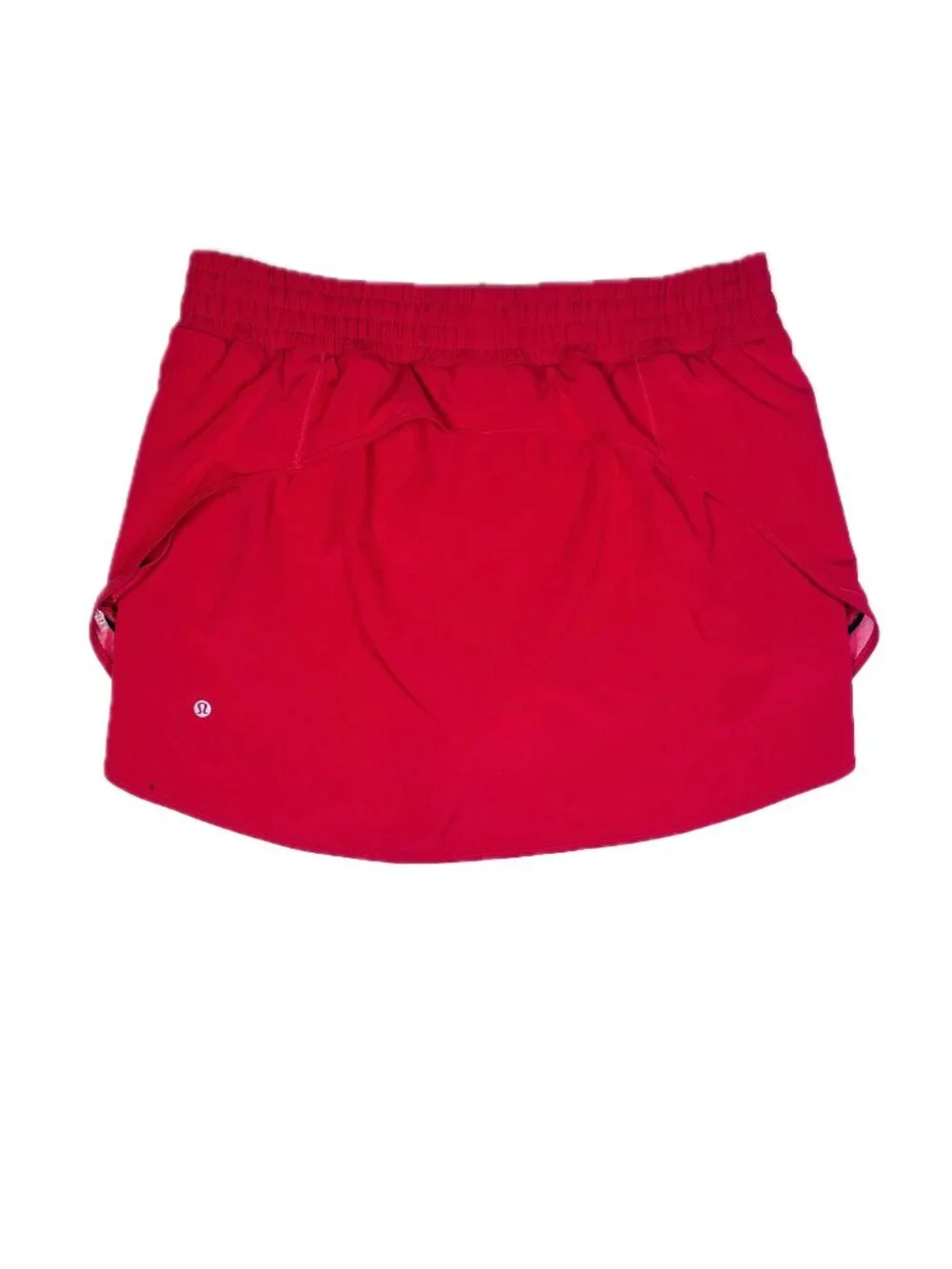 Lululemon Size 14 Hotty Hot High-Rise Skirt Shorts Lining Red W8ADFR *Flaw